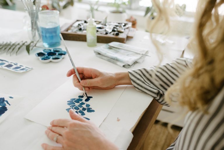Jenny Kiker of Living Pattern painting artwork