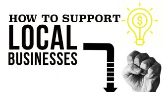 How to support local businesses graphic