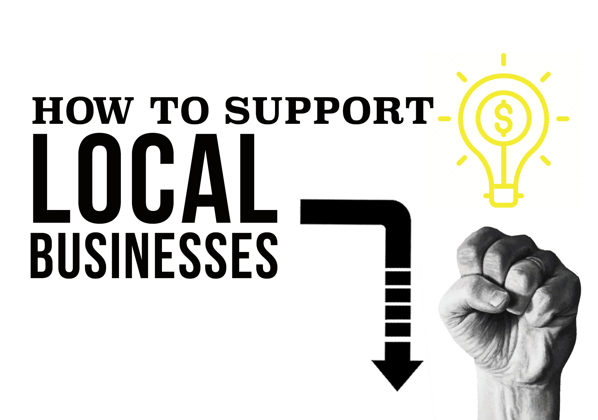 How to support local businesses graphic