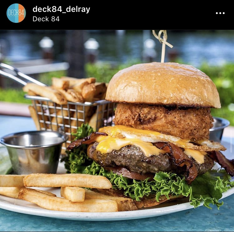 The Prime Deck Burger at Deck 84 Delray Beach.