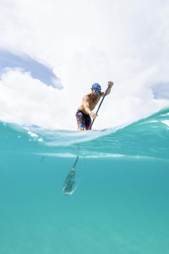 Travis Suit Paddleboarding in Crossing For Cystic Fibrosis