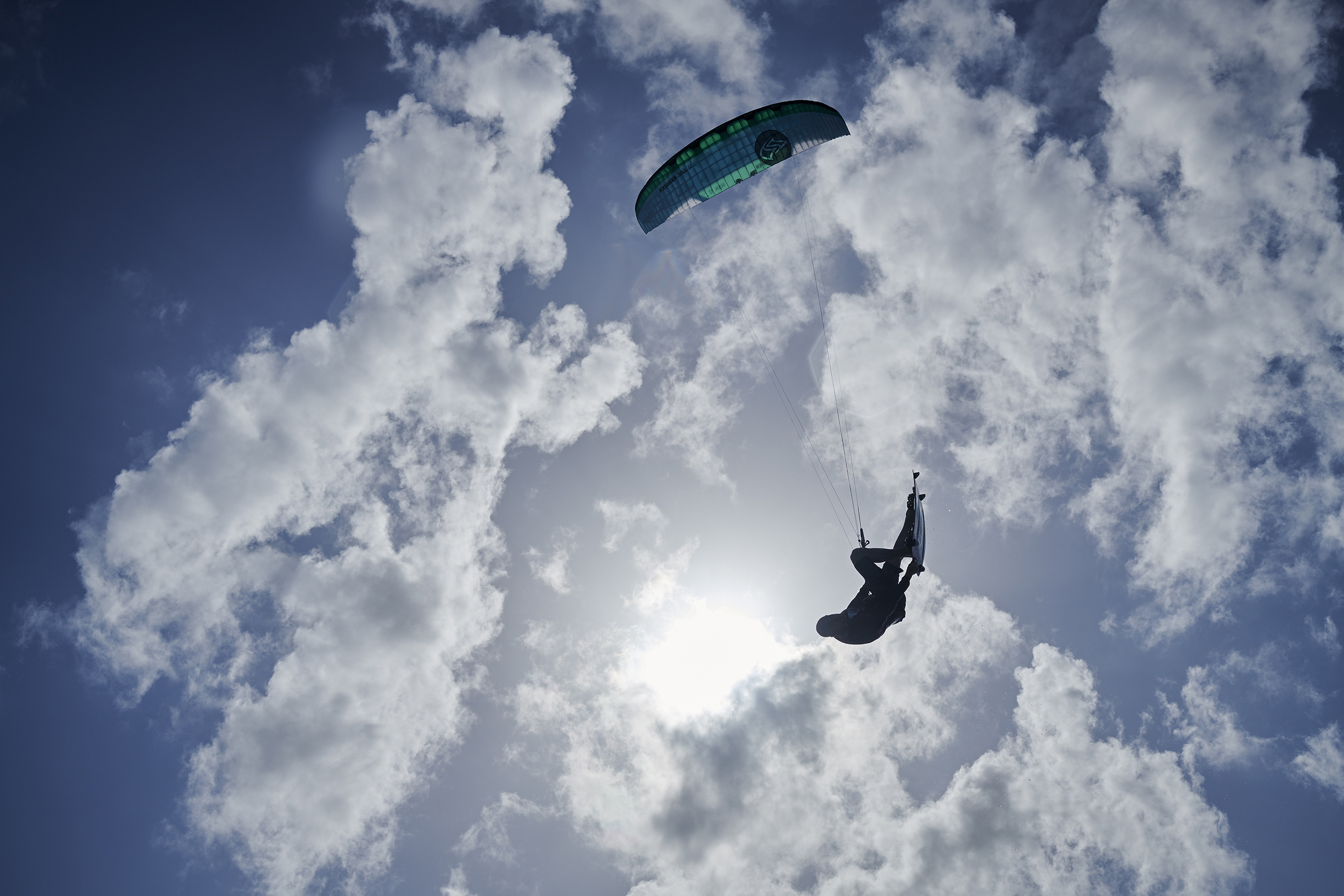 Tony Arruza photograph of kiteboarder Austin Wadsworth in Juno Beach, FL.