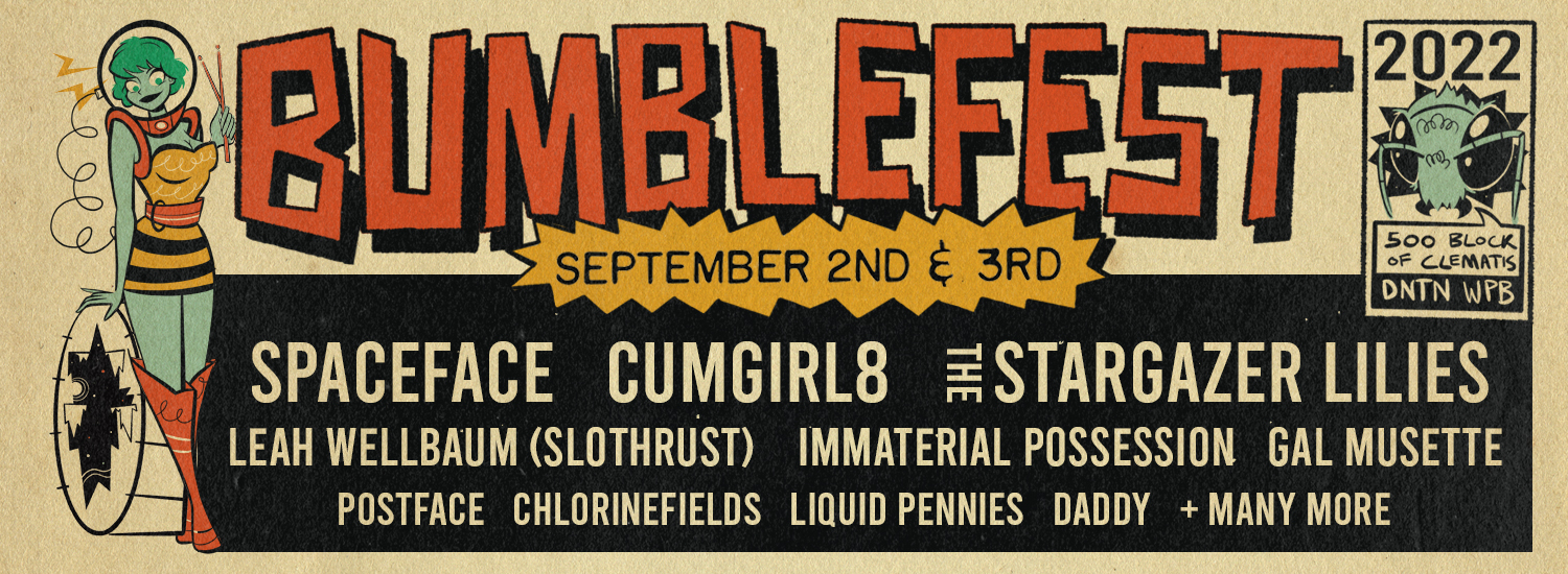 Bumblefest's musical festival banner.