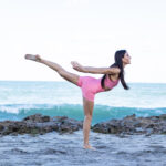 Brittany McKay of Hamsa Yoga practicing a yoga flow.