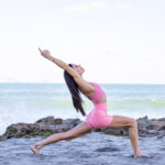 Brittany McKay of Hamsa Yoga practicing a yoga flow.