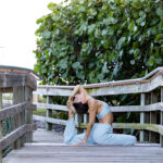 Brittany McKay of Hamsa Yoga practicing a yoga flow.