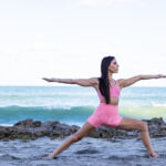 Brittany McKay of Hamsa Yoga practicing a yoga flow.