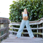 Brittany McKay of Hamsa Yoga practicing a yoga flow.