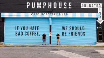 Alex and Christian from Pumphouse Coffee Roasters at Pouratorium in West Palm Beach, FL.