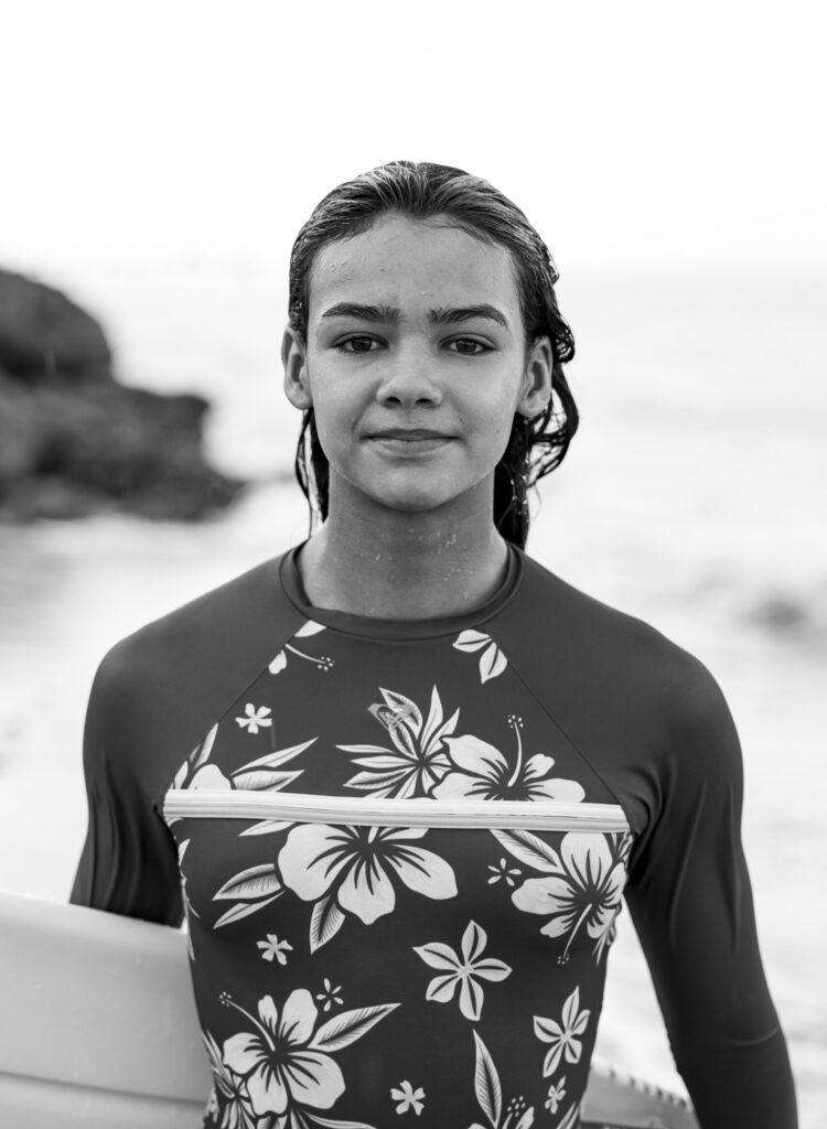 Sofia Gamboa surfing in Deerfield Beach, FL.