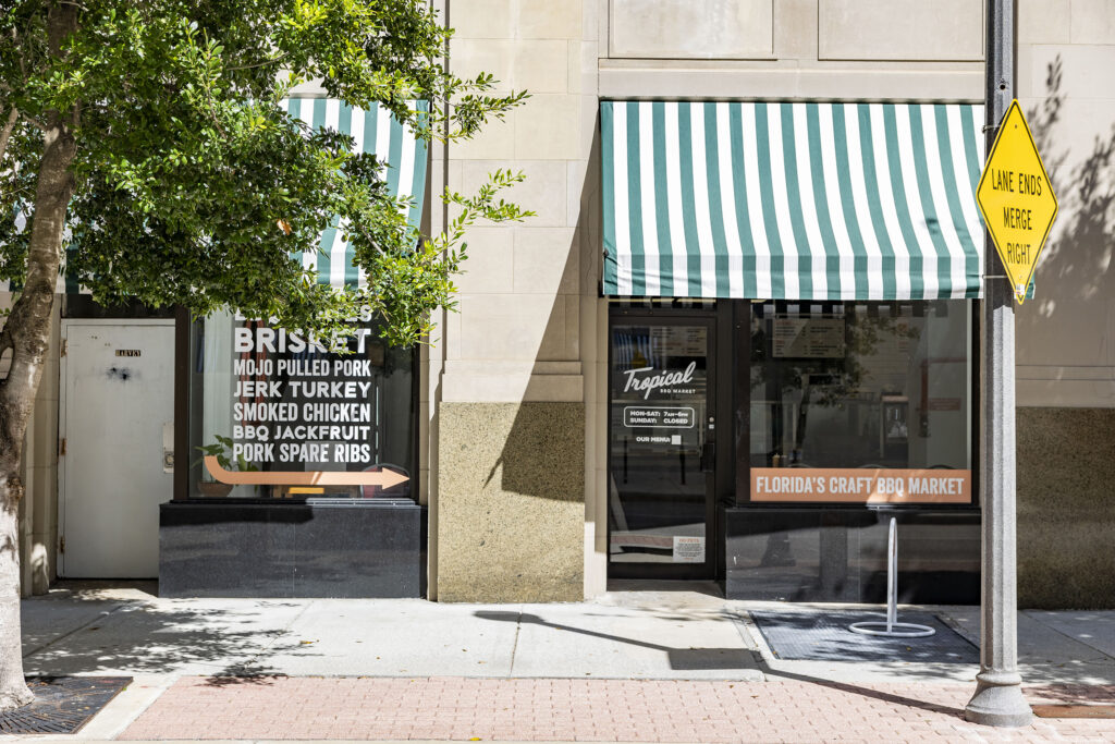 Tropical BBQ Market in West Palm Beach. Tropical Smokehouse brand.