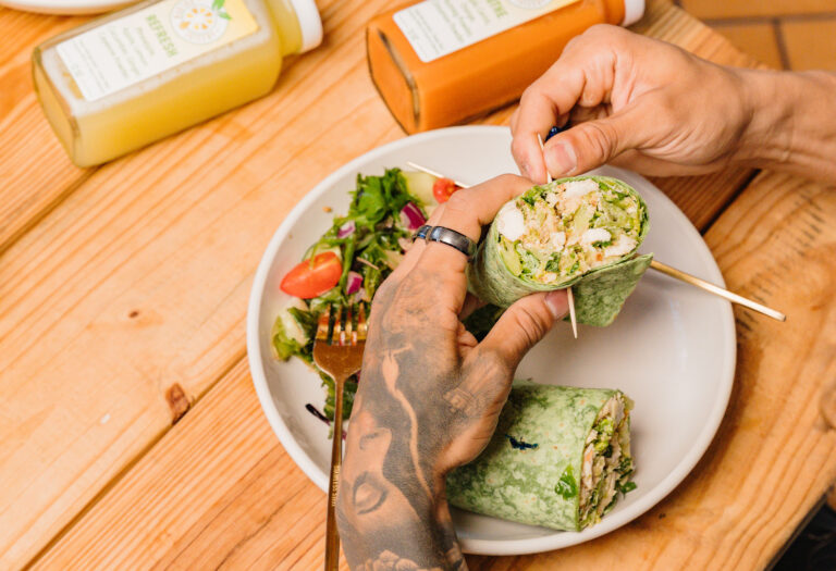 Wrap from Golden Juicery.
