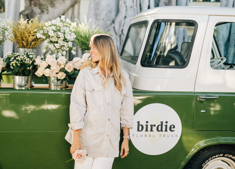 Cecelia Feathers of Birdie Floral Truck.