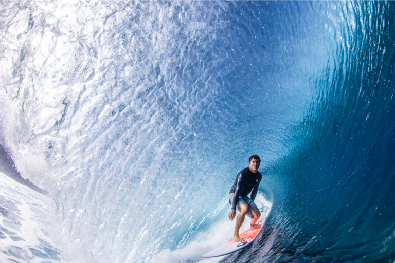 Matt Oberman in a barrel